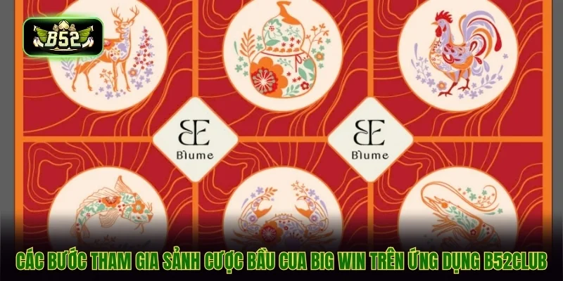 Các bước tham gia sảnh cược bầu cua big win trên ứng dụng B52CLUB